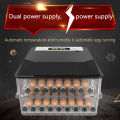 220V/12V Eggs Incubator 12/24/48/64/130 Eggs Automatic Chicken Egg Incubator Constant Temperature Incubator Auto Turning Hatcher Chicken Duck Goose Quail Bird Humidity Temperature Control Dual power supply Egg Incubator Fully Automatic Egg Automatic. 