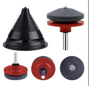 5pcs Alat Pengasah Penajam Mesin Potong Rumput Rotary Tool Gerinda Bor Potong Asah Batu Asah