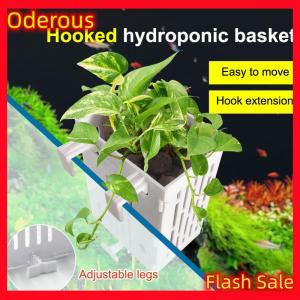 Oderous Hanging Suction Cup Hook Aquarium Plant Holder Plastic Aquarium Planter Cups Planter Baskets Aquatic Pot Box Aquascape Decoration