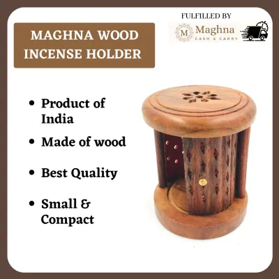 Maghna Wood Incense Dhoop Holder - 1 Unit