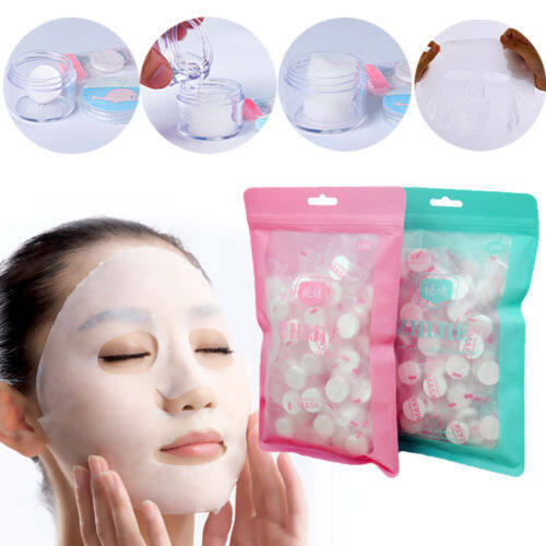 WOOLOVE 50/100pcs Compressed Cotton Facial Face Mask Sheet Paper DIY Natural Skin Care Lazada PH