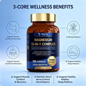Totaria Health 12-in-1 Magnesium Complex 700mg High Absorption 120 Capsules