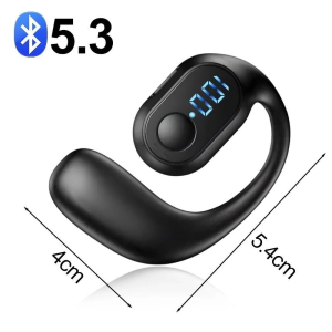Single ear Earbuds Open Wearable Stereo wireless Bluetooth earphones with mic Digital display