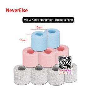Aquarium Filter Nano-Bacteria Ring Super Energy Filter Bacteria House Filter Material Remove NO2 NO3 PO4 NH3 freshwater seawater Aquarium Fish Tank Filter Material Water purify Biological Filter Rings with Mesh Bag filter Accessories Fish Pond