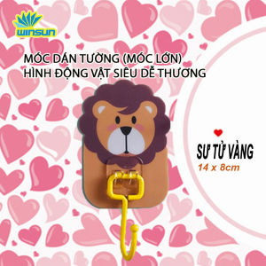 Móc dán tường (móc lớn) hình động vật siêu dễ thương