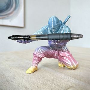 PUZHE Creative Ninja Ornaments Multi-functional Decorations 3D Printing Warrior Ornaments Accessory Funny Pen Holder Office