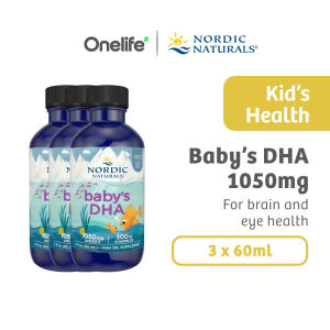 Nordic Naturals Babys DHA (60ml) 1050mg -3 + 300 IU Vitamin D3 for in & Eye Health