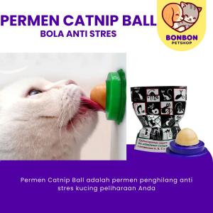 Permen Bola Catnip Kucing Licking Permen Kucing Anti Stres Permen Kucing Aksesoris Hewan Kucing