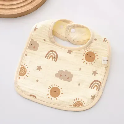 [Ready Stock] Zenzi Baby A-Class Cotton Super Absorbent Gentle on Skin Baby Bibs with Adjustable Snap Fit and Soft Design for Delicate Skin
