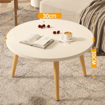 JIAU Small round table tatami rice tea table Bedroom bay window table Mini coffee table Small low table for household seating meja bulat 圆桌