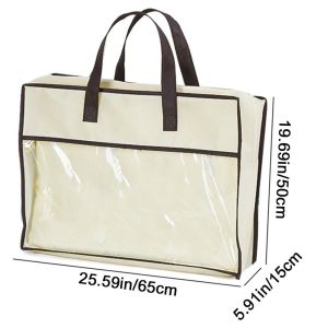 SKJK Vải không dệt Túi đựng quần áo trong suốt Chống bụi Sức chứa lớn Túi đựng chăn Thiết thực Chống ẩm Túi sắp xếp đồ chơi Dành cho gia đình