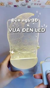 Đèn ngủ 3d trang trí đèn led decor phòng ngủ bàn làm việc hoặc làm quà tặng kèm sẵn hộp quà