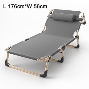 Folding Bed Single Heavy Duty Portable Bed Outdoor Camping Cot with Memory Foam Mattress Office Nap Bed Reclining Chair With Foam Pillow Hospital Accompany Bed Outdoor Beach Chair Bed Camping Bed