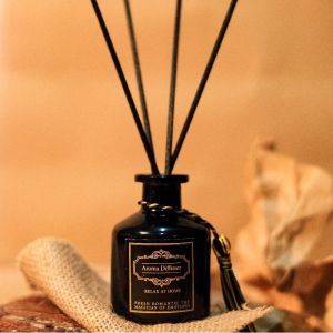 Pengharum Rumah Reed Diffuser Aromaterapi 50ml – Pengharum Ruangan Estetik dengan Stik Rotan & Vas Kaca Pengharum Ruangan Aromterapi Reed Diffuser 50ml Reed Diffuser Stik Rotan