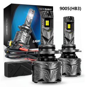 Novsight N70 LED Car Headlight bulbs 9005 HB3 9006 HB4 H4 H7 H11 LED Light for Car High / Low Beam Fog Light 240W 50000LM 6500K Extremely Bright Plug and Play 2Pcs with Decoding Harness Free Shipping