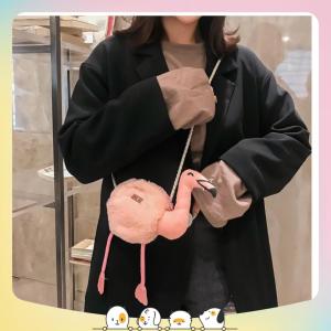 Túi Đeo Chéo Gấu Bông Hình Con Hạc - Túi Gấu Đeo Vai Nhồi Bông