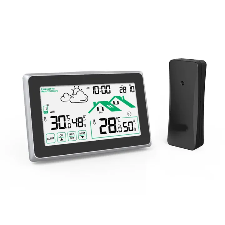 Weather Tracker For Humididity Programmable Intelligent Touch Display Temperature Humidity Monitor ...