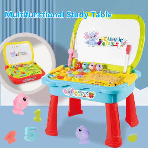 Multifunctional Study Table Baby Early Learning Educational Toys Portable Storage Baby Painting Writing Drawing Table