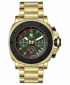 Jam Tangan Pria T5 3867 Analog Chrono Sports Original Rantai Stainless Steel