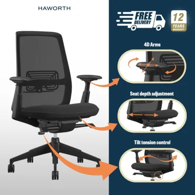 Soji Office Chair - Haworth (Free Delivery + Free Chair Assembly) Delivery Within 1 Week