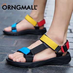 ORNGMALL Sandals for Men Summer Non-slip Outdoor Beach Sandals High Quality Casual Sandals Slippers Cheap Men shoes Water Shoes Plus Size 36-46