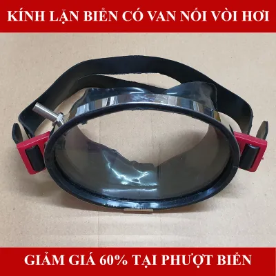 Mặt Nạ Kính Lặn Biển Cho Thợ Lặn Ngư Dân Có Van Cắm Vòi Hơi Ống Thở