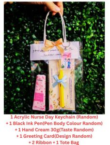 [ Ready Stock ] Nurse Day Gift Thank You Nurse Hadiah Hari Jururawat Black Signature Pen with One Acrylic Keychain 护士节礼物