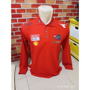 DUCATI LEN NEW KAOS PRIA / KAOS POLO LENGAN PANJANG / KAOS RACING TEAM MOTO GP 25