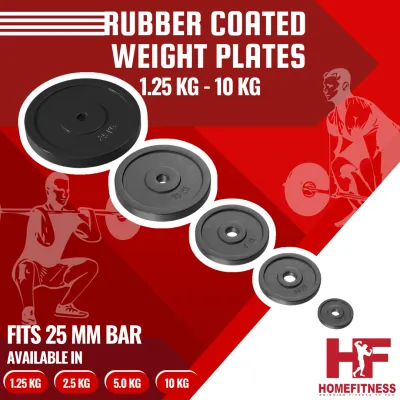 Rubber Coated Weight Plates (1.25KG to 10KG)