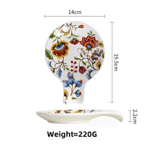 OMK Iberian series Ceramic 5.5 inch dessert plate Spoon Rest