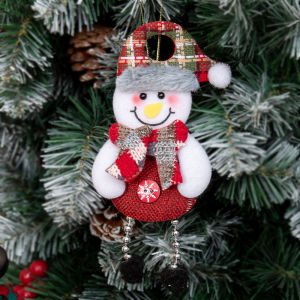 Christmas Cloth Plush Doll Pendant Santa Claus Christmas Tree Ornament Decoration Small Gift Pendant