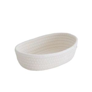 [SG Seller] Nordic Style Woven Storage Organiser BASKET Cosmetic Cotton Rope Material Ready Available Stock