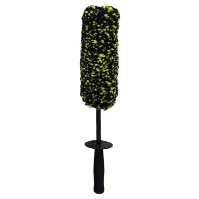 LAG7 New Wheel Well Brush for Car Wash Non-Slip Handle Premium Wheel and Rim Cleaning Tool
