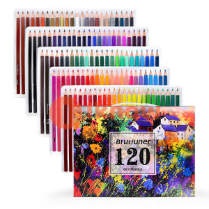 I know Brutfuner 48/72/120/150/160/180/260 Colors Professional Oil Colour/Water Soluble Pencil Set Artist Painting Sketching Wood Color Pencil School Art Supplies