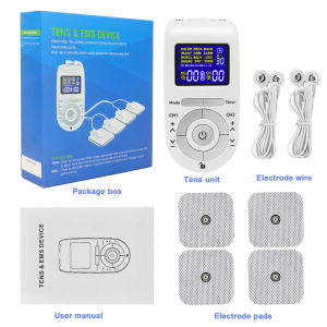 DECINIEE 12 Mode Tens Machine Unit 4 Electrode Pad for Pain Relief Pulse Acupuncture Massage EMS Muscle Stimulator Tens Electrostimulator