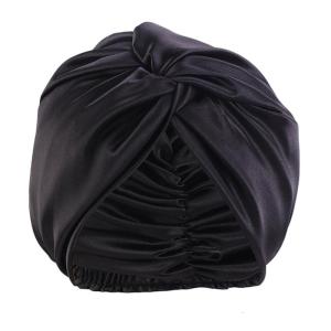 Silk Like Sleep Cap With Hair Bonnet Twisted Design Double Layer Night Bonnet For Women Men Soft Elegant Moisture Wicking Hair Protector 5 Colors