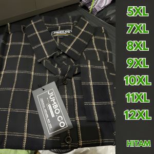 Kemeja Cowok Jumbo Flanel Lengan Panjang Pria Big Size Kotak kotak Ukuran Besar Flannel Distro Oversized cod 3xl 4xl 5xl 6xl 7xl 8xl 9xl 10xl LD 164cm