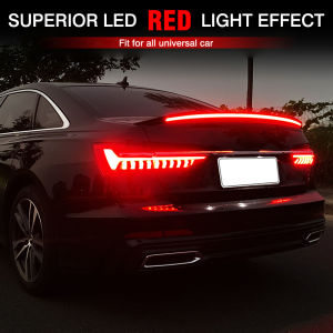 Cánh Gió Led Sợi Carbon 120Cm 130Cm Đèn Đuôi Sau Tín Hiệu Rẽ Phanh Lái Xe Ô Tô Thông Dụng Cánh Gió Sau Ô Tô 12V