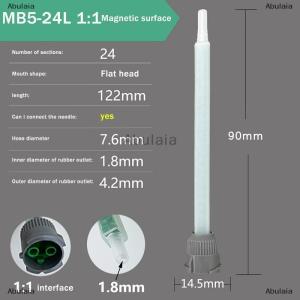 [COD] Abulaia หัวฉีดผสมกาวอีพ็อกซี่10ชิ้นหัวฉีดผสมแบบคงที่ MB5-16L หลอดผสม (อัตราส่วน1:1) สำหรับปืนกาว AB เครื่องผสมของเหลว