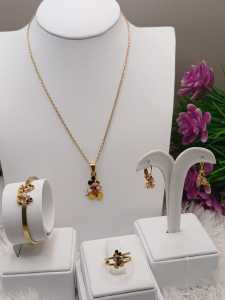 Set Perhiasan Anak Perempuan Miki 01 Titanium Tidak Berkarat dan Tahan Lama Premium Quality AA025