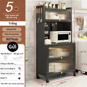 Kệ bếp nhà vếp Kệ để đồ kệ để đồ nhà bếp có tấm lỗ DIY thép cacbon sơn tĩnh điện cao cấp