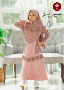 Gamis Serimbit Anak Adeeva Kids Plus Hijab (usia 2-6 thn) ANV