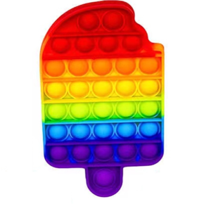 Push Pop it Bubble Rainbow Graphics Reliever Anxiety Stress DIY Squeeze Toy Stress Relief Sile Sensory Fidget Toys