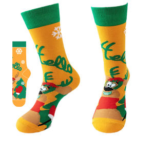 Men S Fall Winter Christmas Theme Casual Socks Warm Comfort Mid-calf Socks Men Style Christmas Santa Claus Socks 男士圣诞袜
