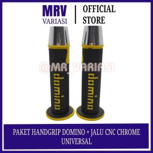 Promo paket handgrip motor variasi + jalu stang cnc chrome universal bisa semua produk ( cuma ready 20 set ya guys )