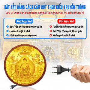 Đèn Hào Quang Phật Dược Sư Tranh In Trúc Chỉ Trang Trí Bàn Thờ Treo Tường Cùng Tượng Phật TC-HQ-183