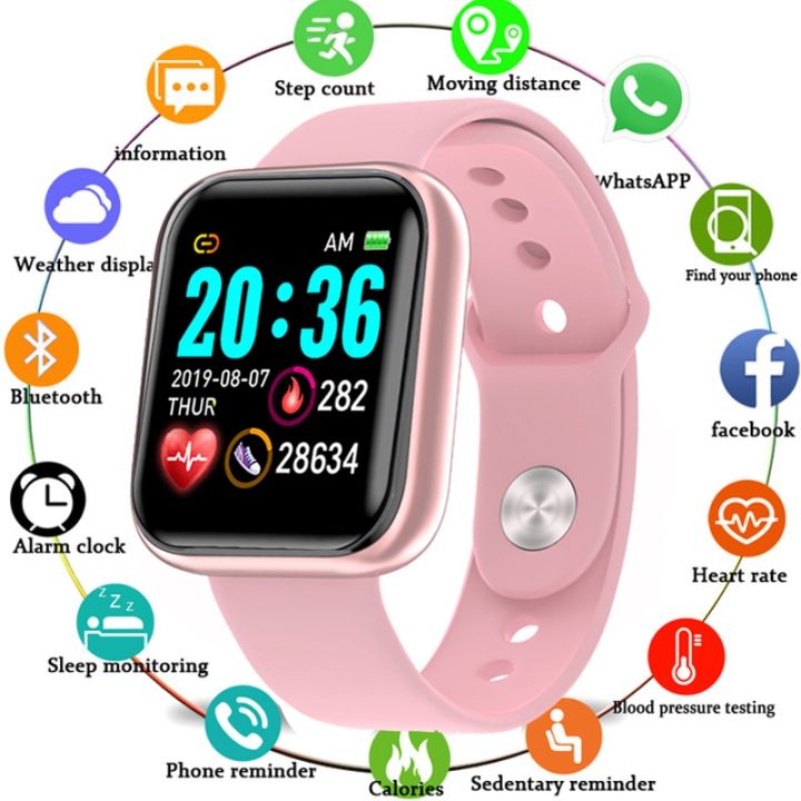 READY STOCK】Full Touch Screen Smart Watch Women Heart rate
