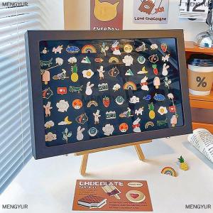 [COD] MENGYUR Bar Badge Storage Box Transparent Dust-proof Chest Pin Box Medal Display Stand Pu Leather Jewelry Medal Collection Display Frame