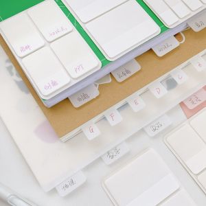 LEIFNYDI วางแผนวางแผน กระดาษโน๊ตติดกาวสีขาว บุ๊คมาร์ค สิ่งที่ต้องทำ แผ่นบันทึกดัชนี กาวในตัว ฉลากป้ายกำกับ สติ๊กเกอร์แท็บดัชนี สำหรับนักเรียน