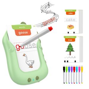 Talking Flash Card Machine for Kids – 168 Rewritable Word Cards with Pronunciation | Educational Toy for Learning English Reading & Writing